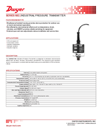 Thumbnail of document Data Sheet - 682 - Industrial Pressure Transmitter